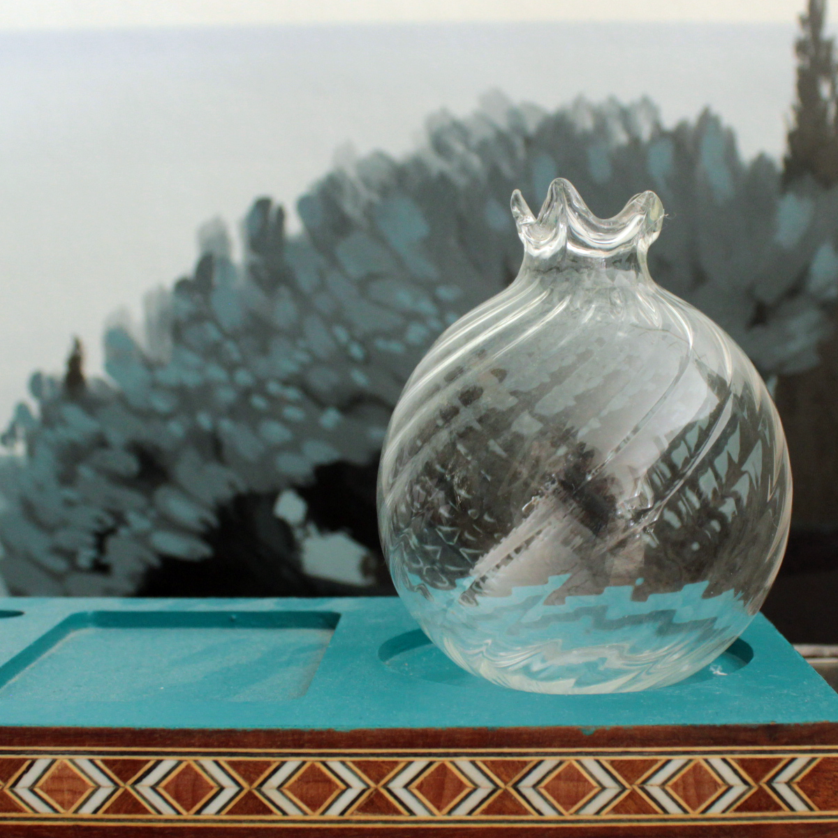 Hand-Blown Pomegranate Glasses from Lebanon