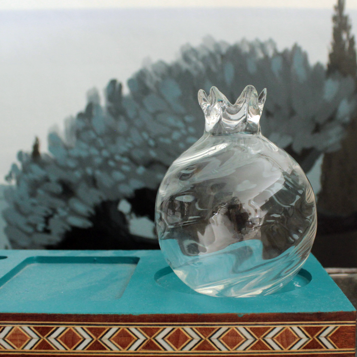 Hand-Blown Pomegranate Glasses from Lebanon