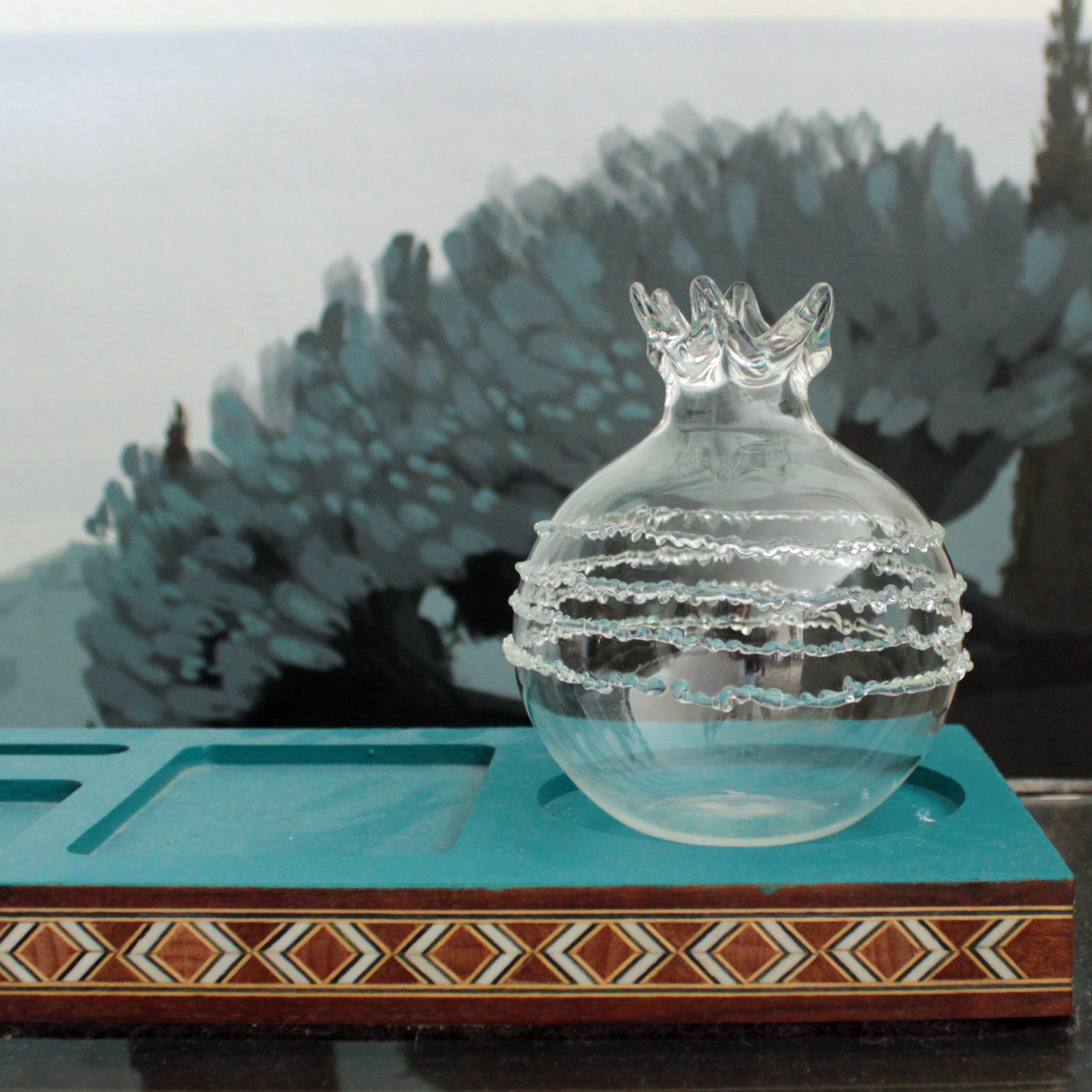 Hand-Blown Pomegranate Glasses from Lebanon