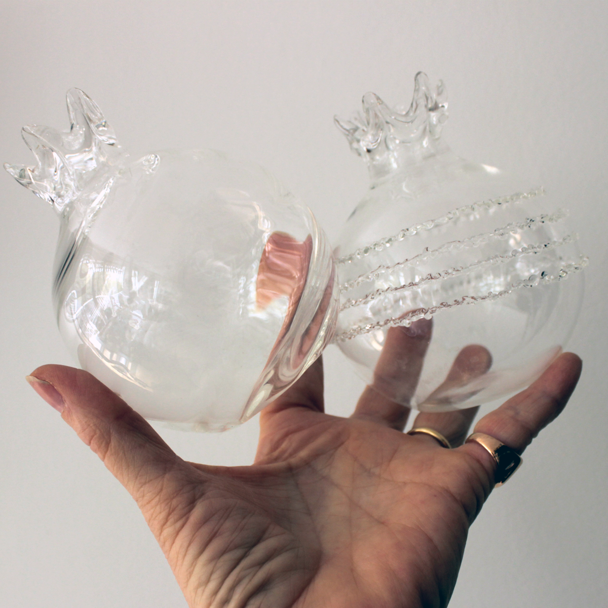 Hand-Blown Pomegranate Glasses from Lebanon