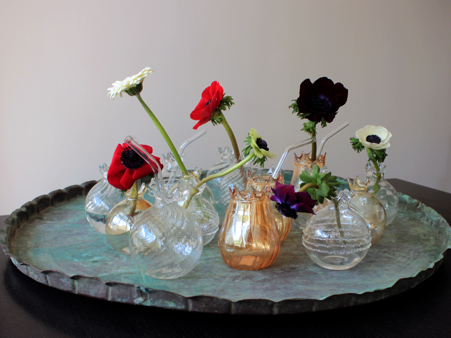 Hand-Blown Pomegranate Glasses from Lebanon