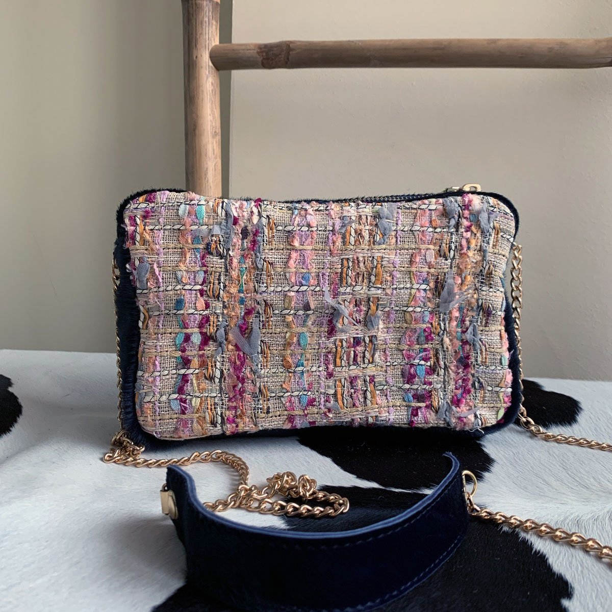 Unique Shoulder Pony Purse, Classic Purple
