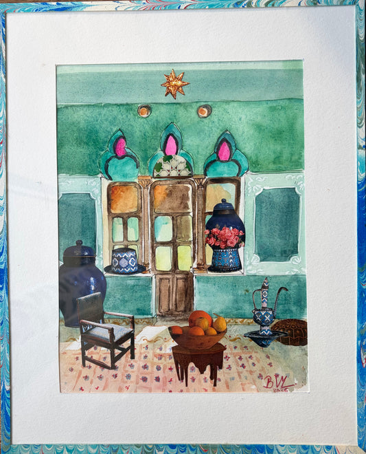 4 Original Watercolors and Collages- Under Renovation 21 X 27 cm
