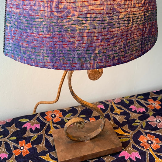 Upcycled wrought iron table lamp S