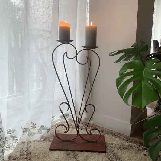 Upcycled Candelabra Swan