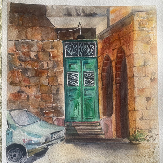 Original Watercolor Old Style in Beirut 22X30