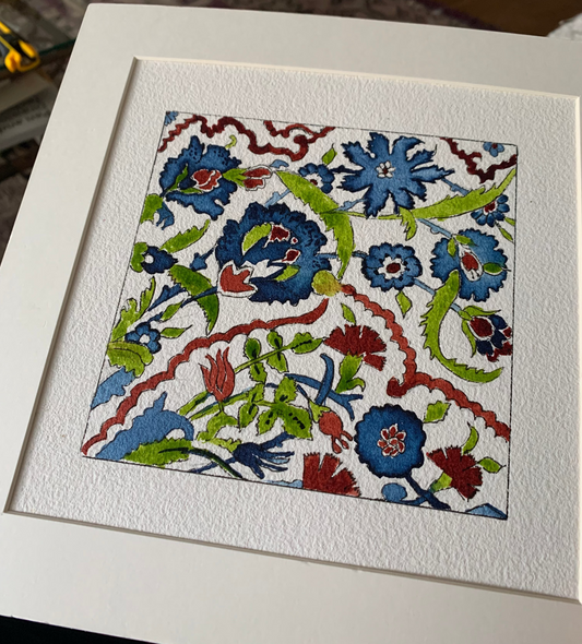 Original Watercolors Iznik Tiles
