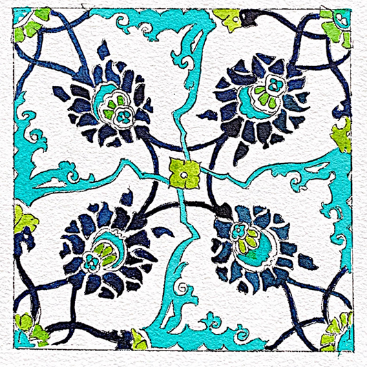 Original Watercolors Iznik Tiles