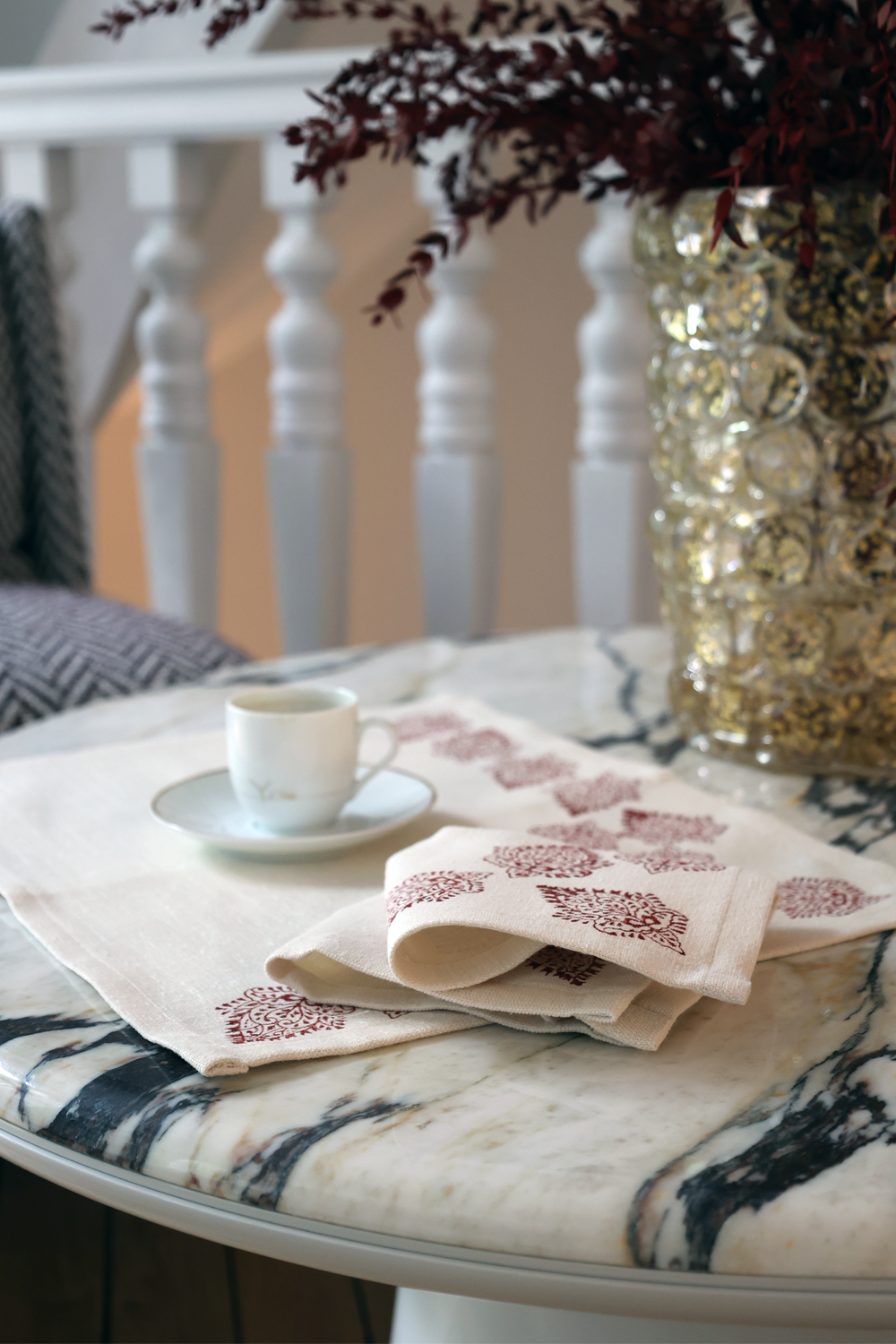 Ethical and Elegant Off White Linen Placemat and Napkin - Summer Collection