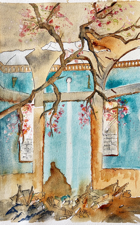 Original Watercolor Spring... Again! Serie #4- 42 X 28 cm