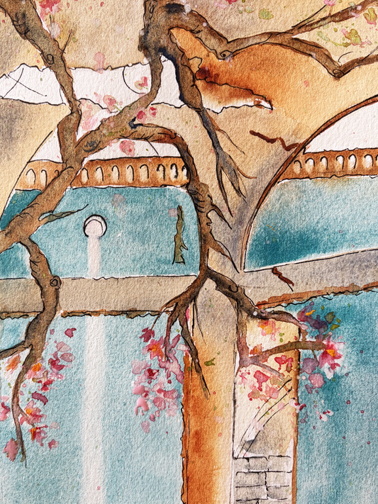 Original Watercolor Spring... Again! Serie #4- 42 X 28 cm
