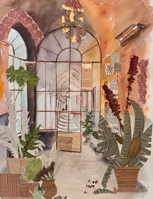 Artful Collage: A Watercolor Story of a Timeless Atelier 42X50