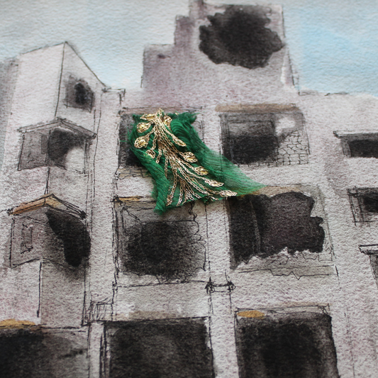 Original Watercolor War and Consequences Resilience