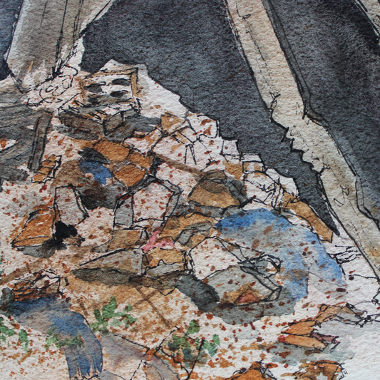 Original Watercolor War and Consequences I'm Here To Stay