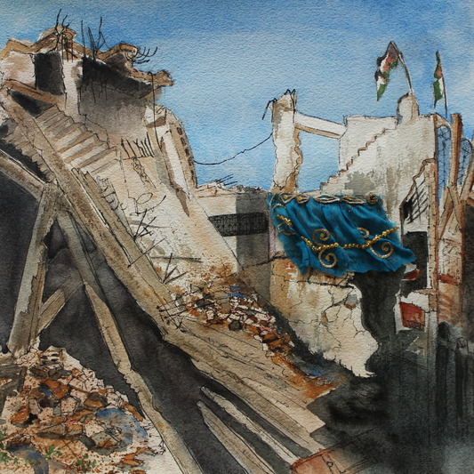 Original Watercolor War and Consequences I'm Here To Stay