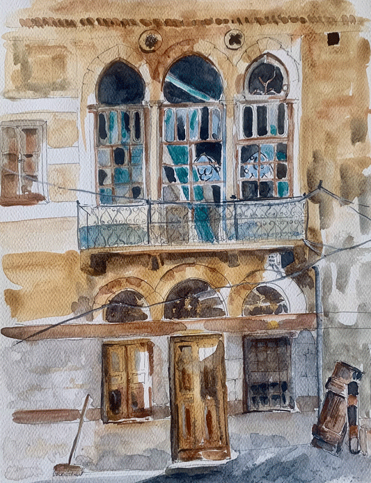 Original watercolor A Lovely Mess 40X30