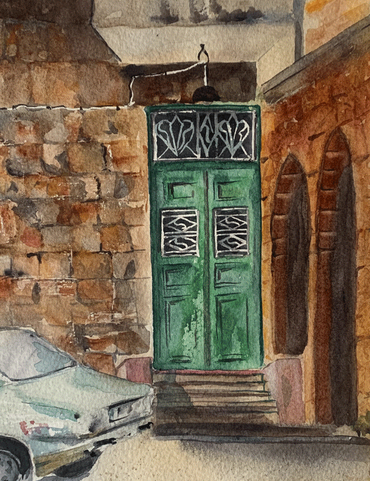 Original Watercolor Old Style in Beirut 22X30