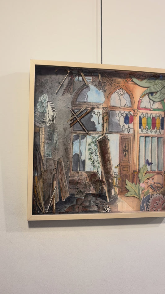 Original Watercolor Metamorphose 3D 52X52