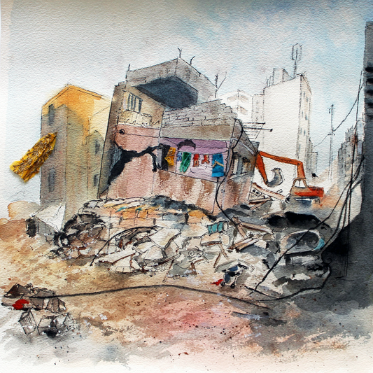 ORIGINAL WATERCOLOR STILL HANGING