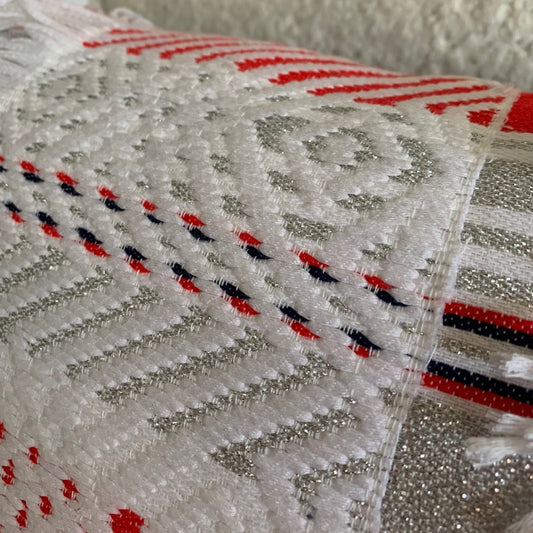 Rectangular throw pillow cover Bleu, Blanc, Rouge.