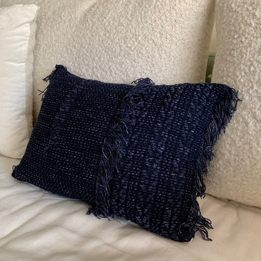 luxury decorative pillow cover blue