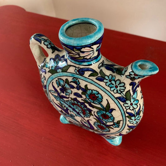 Hand-painted Glazed Ceramic Gourde