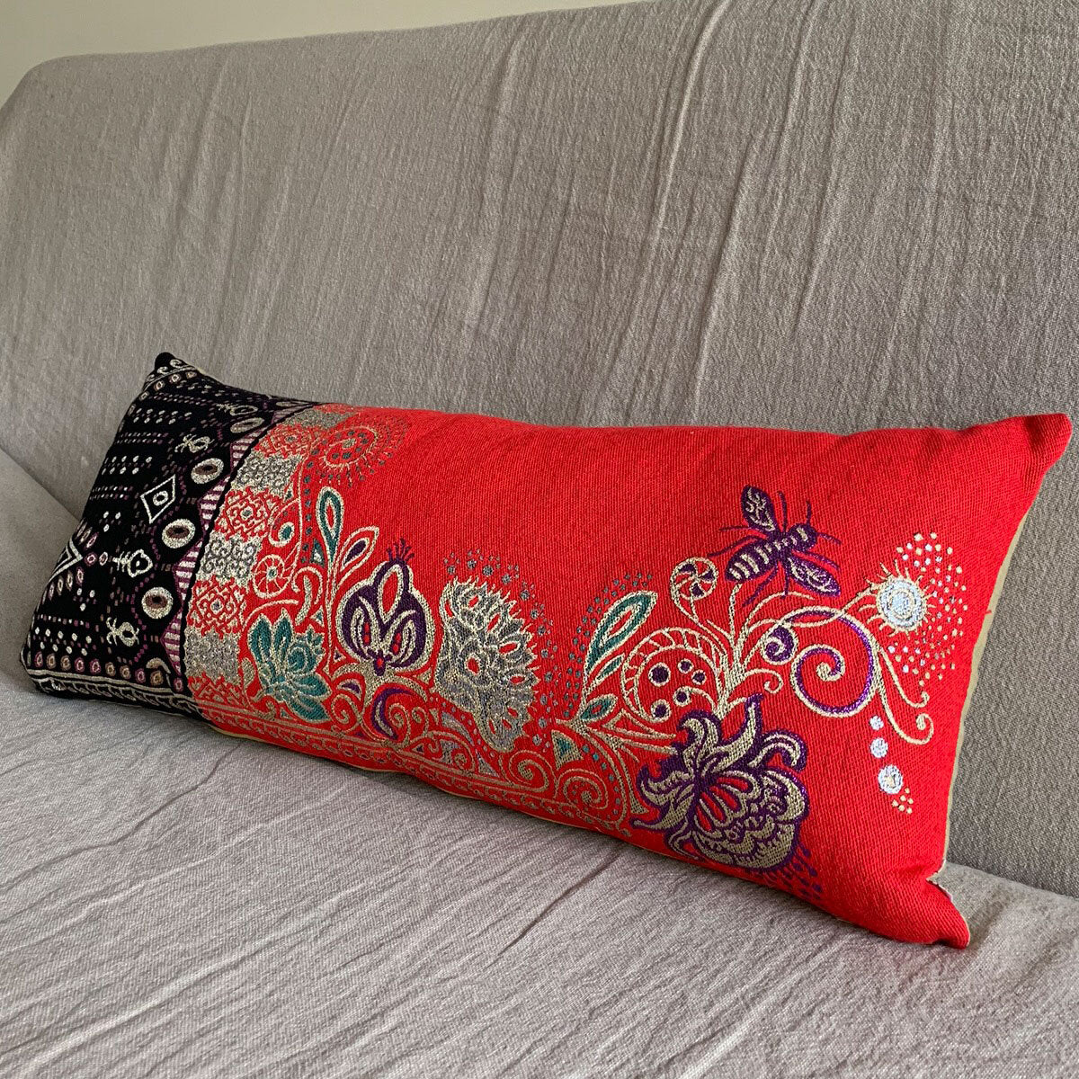 Unique Rectangular throw pillow The Red Hive