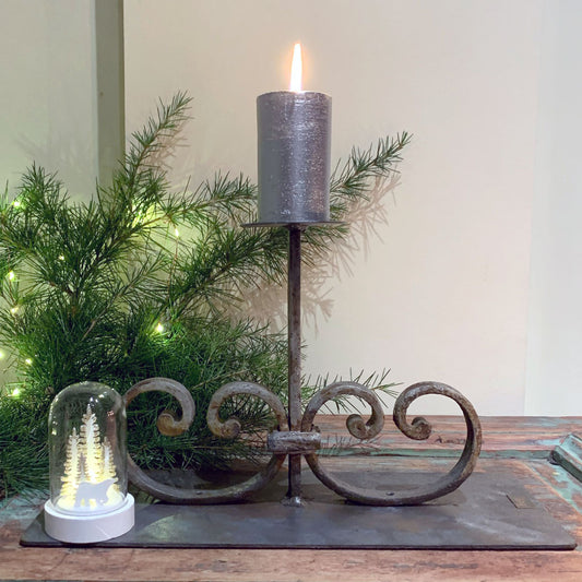 Hand forged candelabra volutes