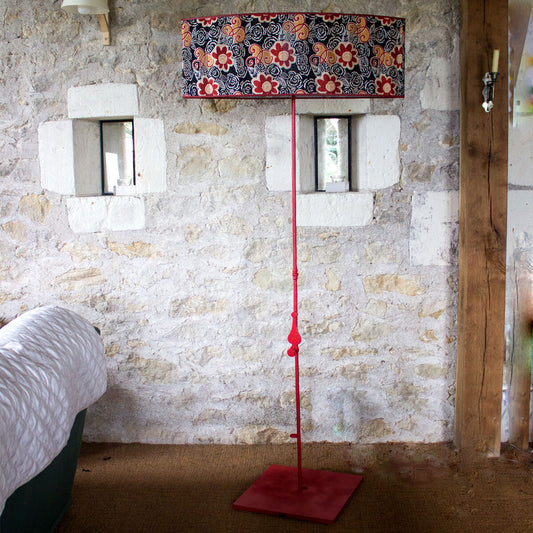 Wrought iron floor lamp Cremone Red