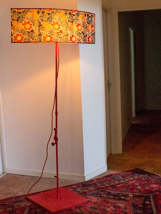 Wrought iron floor lamp Cremone Red