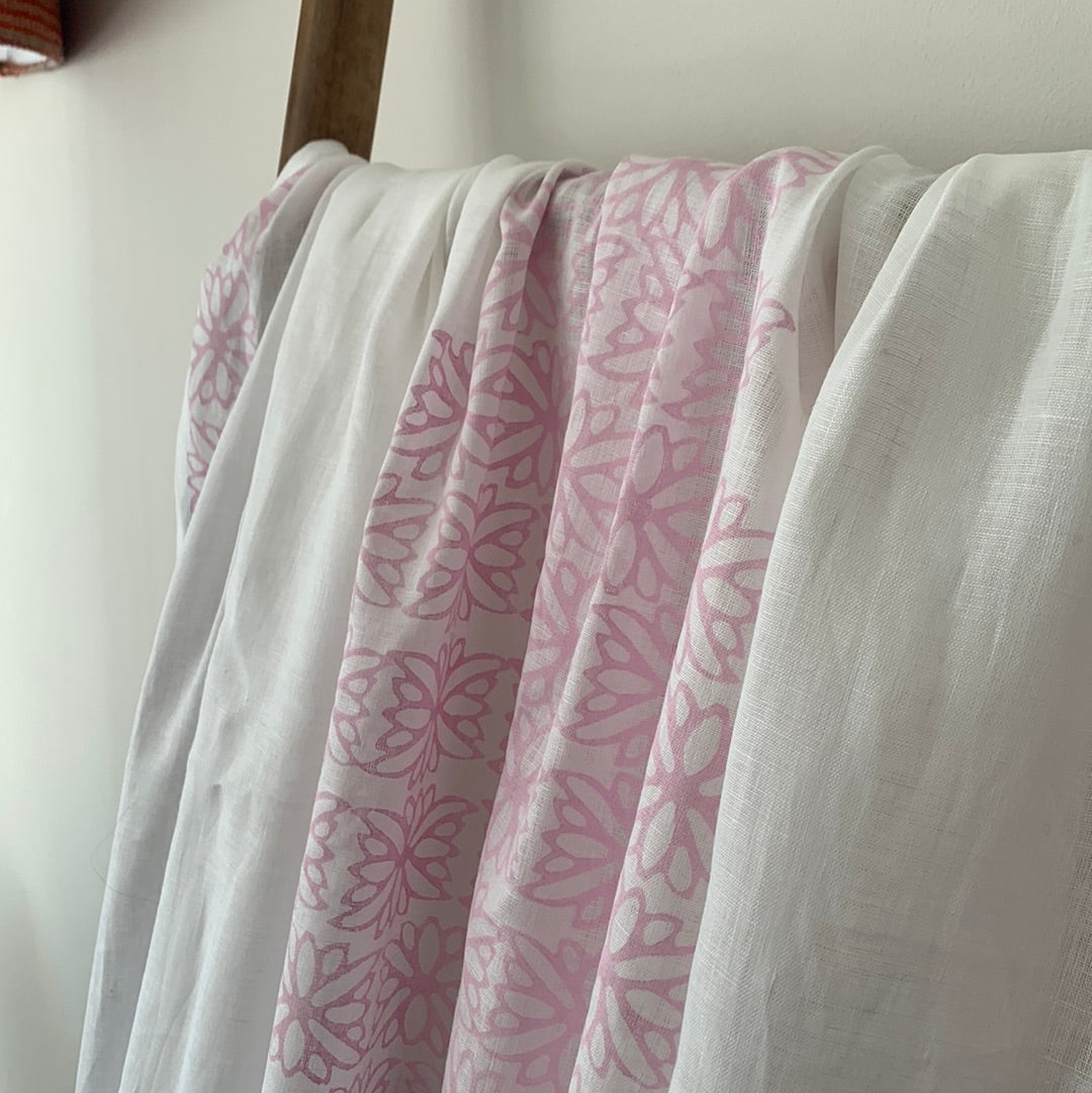 Handmade Linen tablecloth Lilac