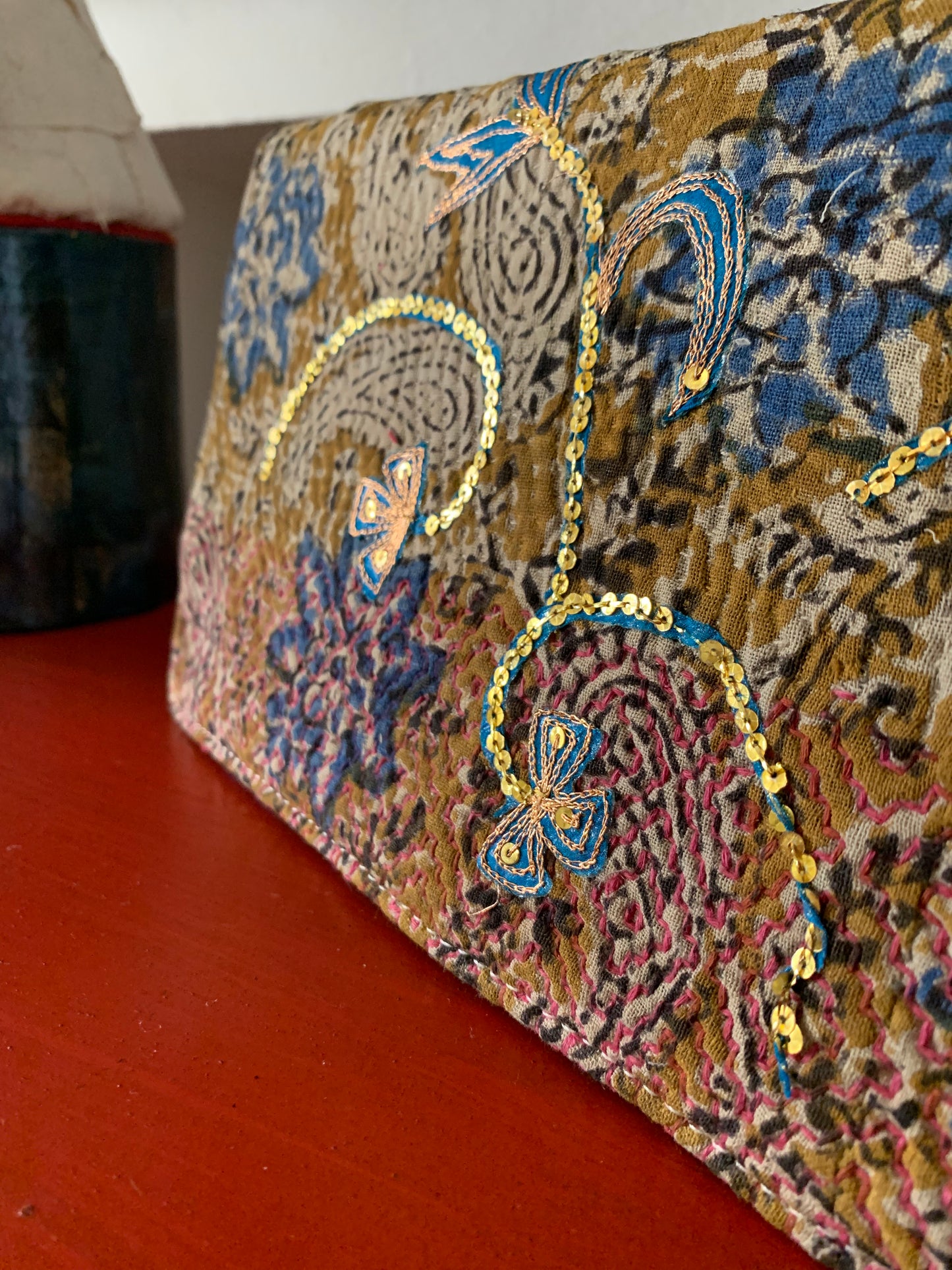 Sustainable: Handcrafted Vintage Clutch with Embroidered Detailing