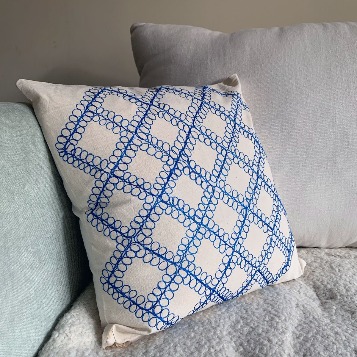 hand embroidered pillowcase