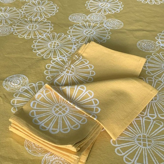 yellow linen napkins