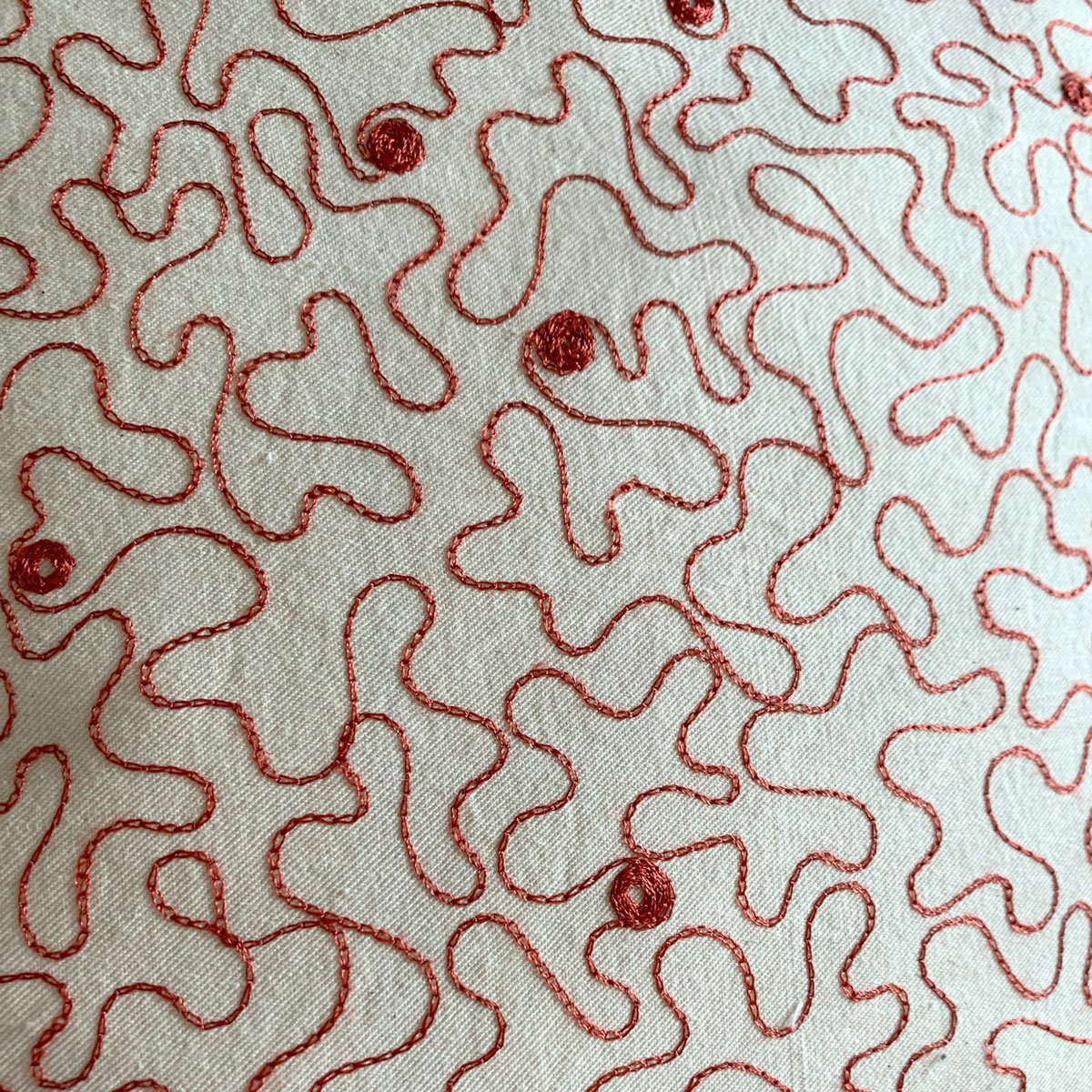 Embroidered pillowcase Scoubidou Rouille