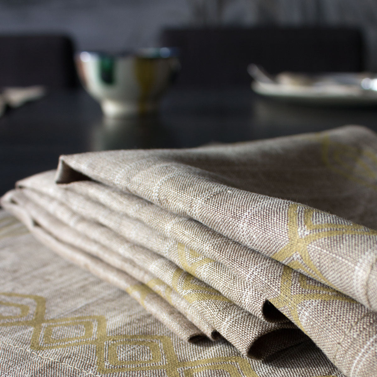 printed italian linen cloth napkins