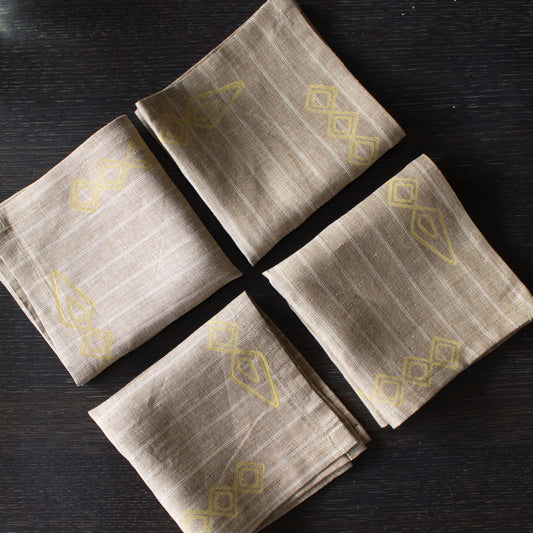 Printed Italian linen napkin Arrows