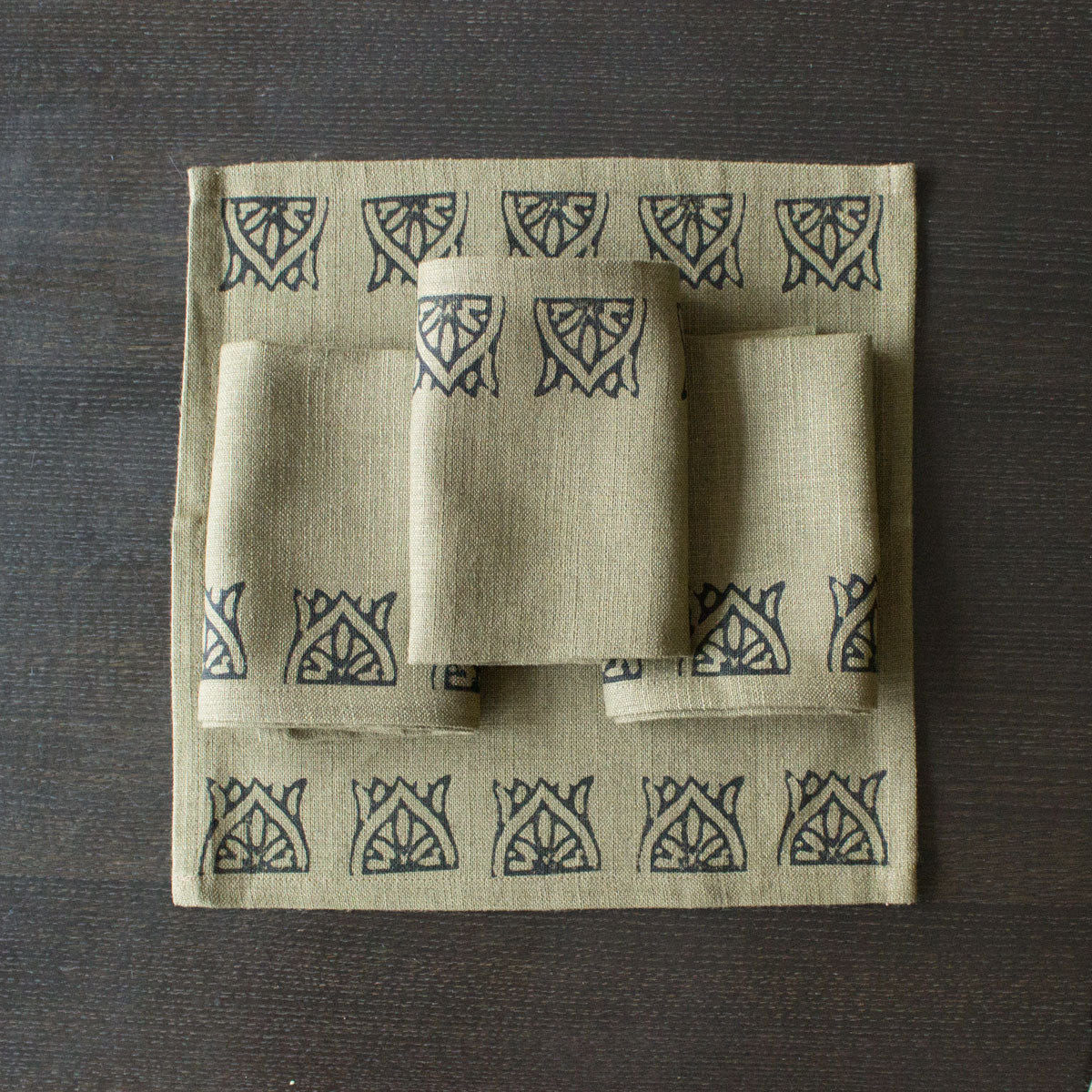ethnic style block print napkins