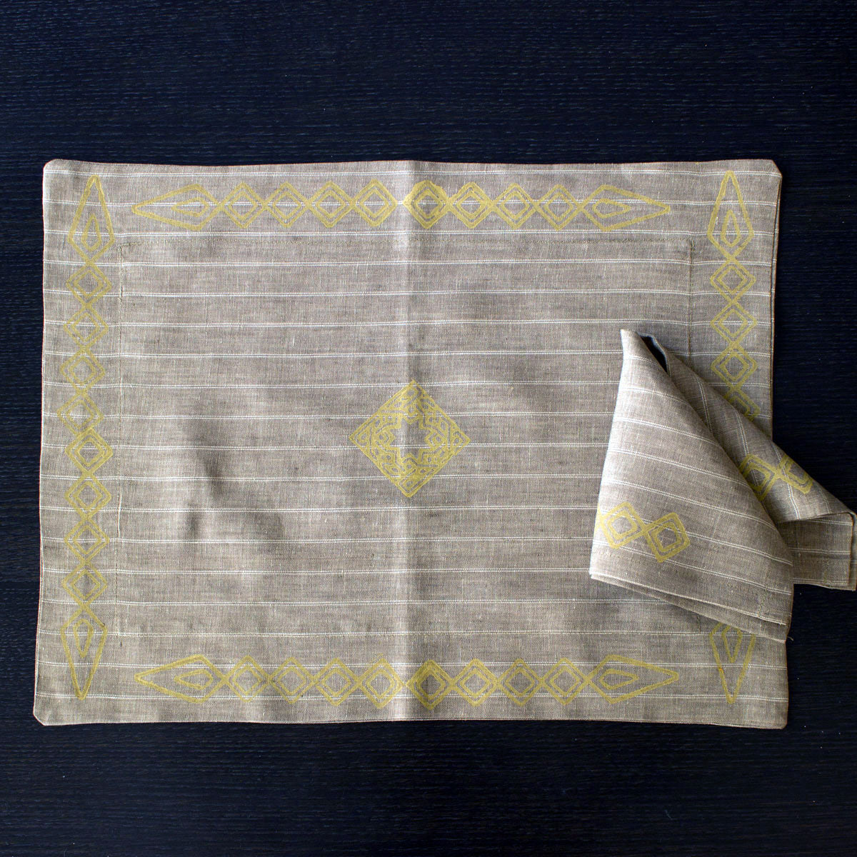 printed italian linen placemats